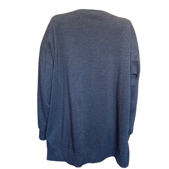 Torrid Love Graphic Long Sleeve Sweatshirt Gray Top Cotton Blend Womens Size 1 - Picture 2 of 9